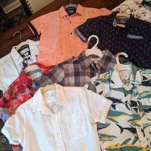 Lot of 7 boys button down shirts size 6 Gap Voyage Craft+Flow